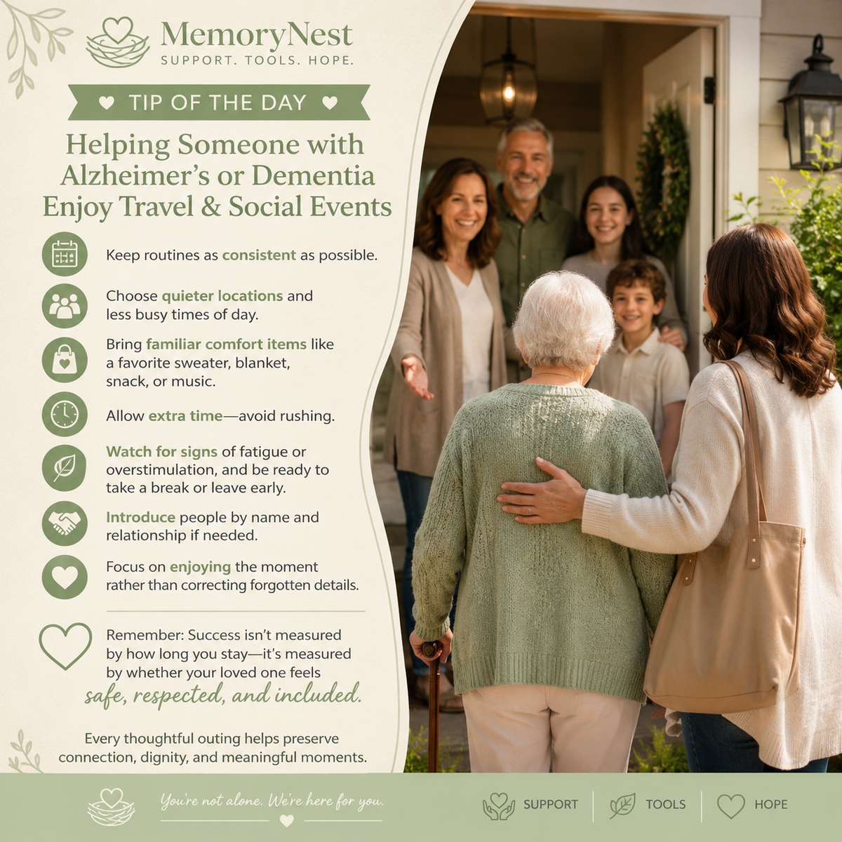 Helping Someone with Alzheimer’s or Dementia Enjoy Travel & Social Events🕊️
